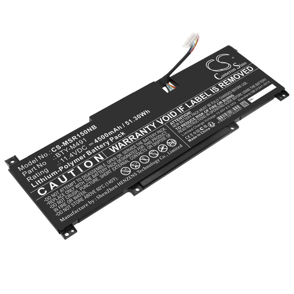 Sostituzione della batteria compatibile per MSI BTY-M491