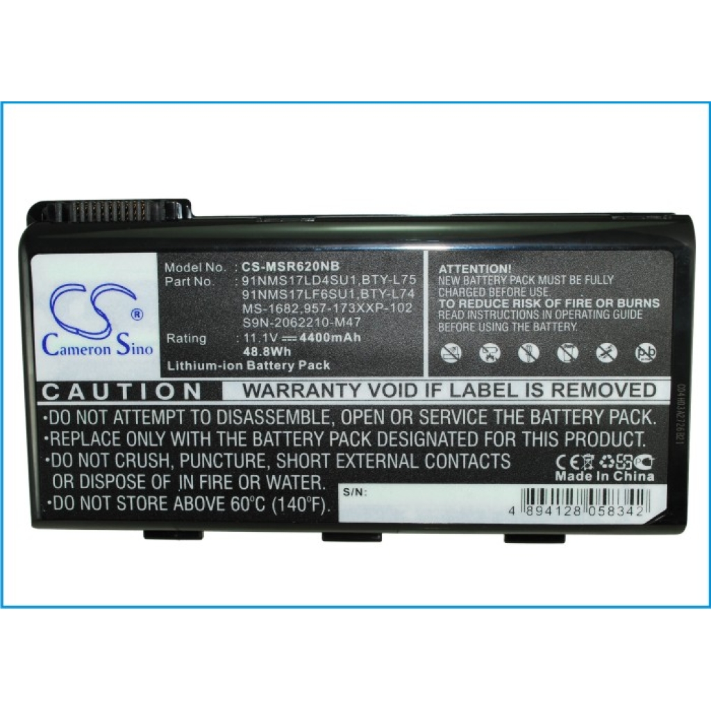 Notebook battery MSI CX500-414