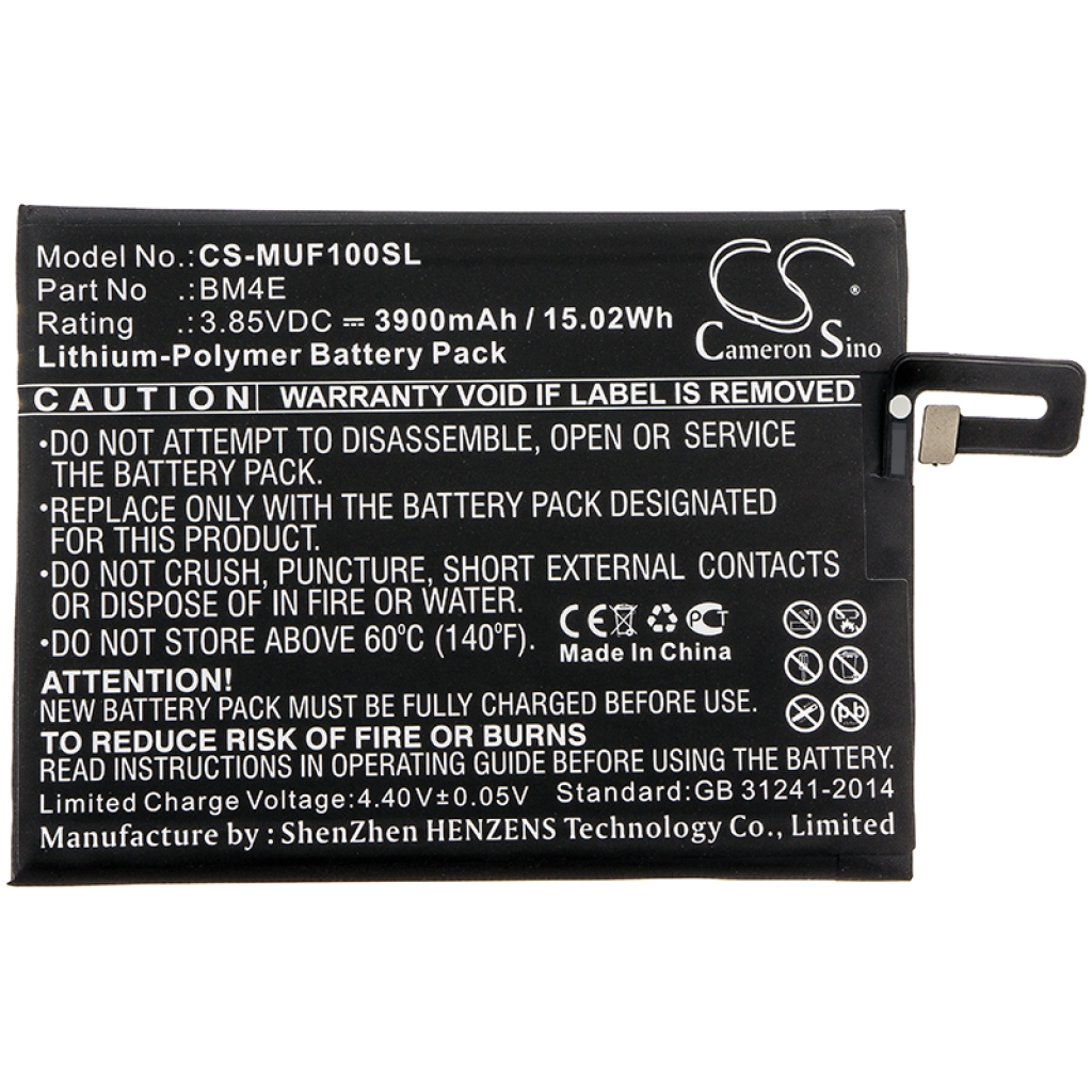 Batteria del telefono cellulare Xiaomi M1805E10A (CS-MUF100SL)