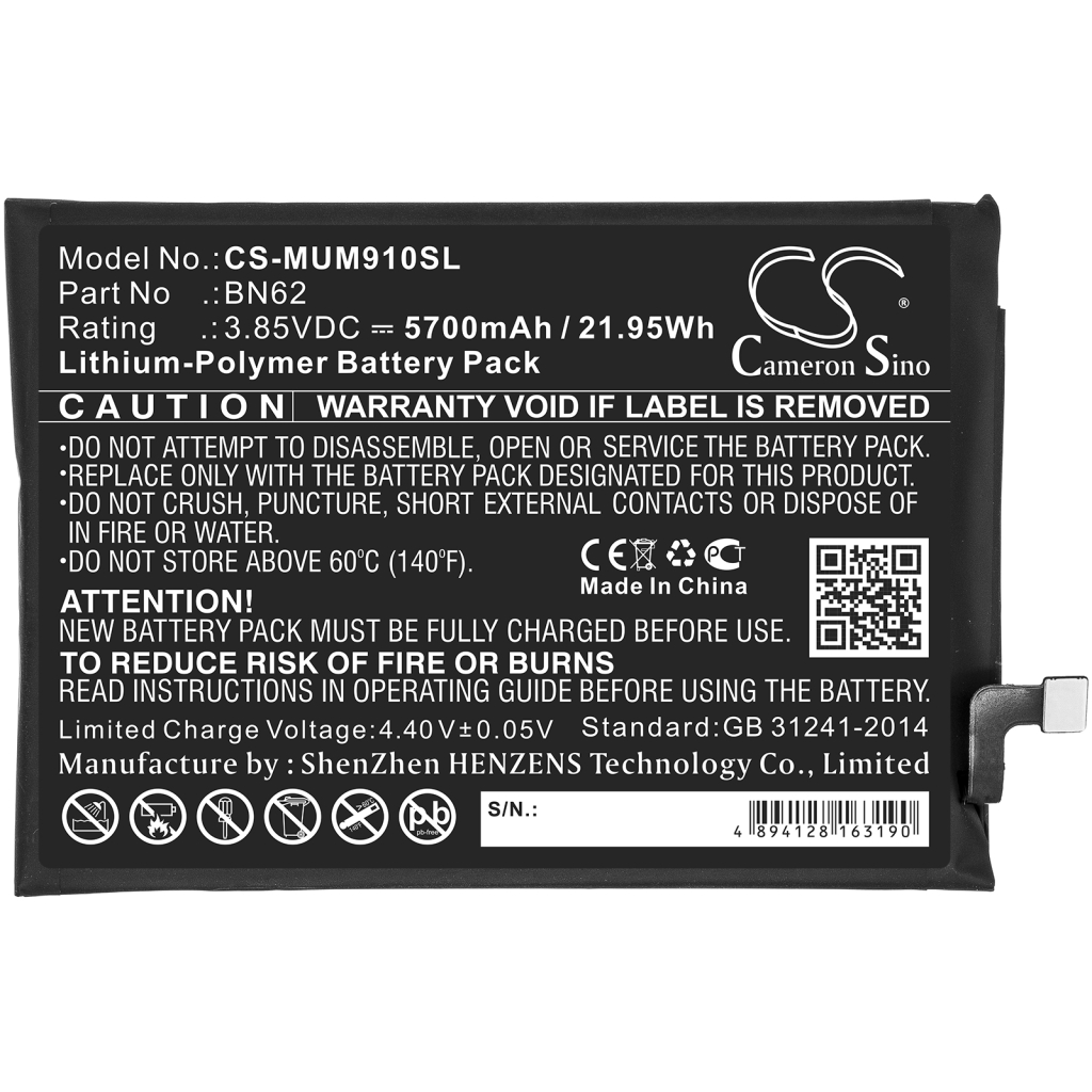 Batteria del telefono cellulare Redmi M2010J19CT (CS-MUM910SL)