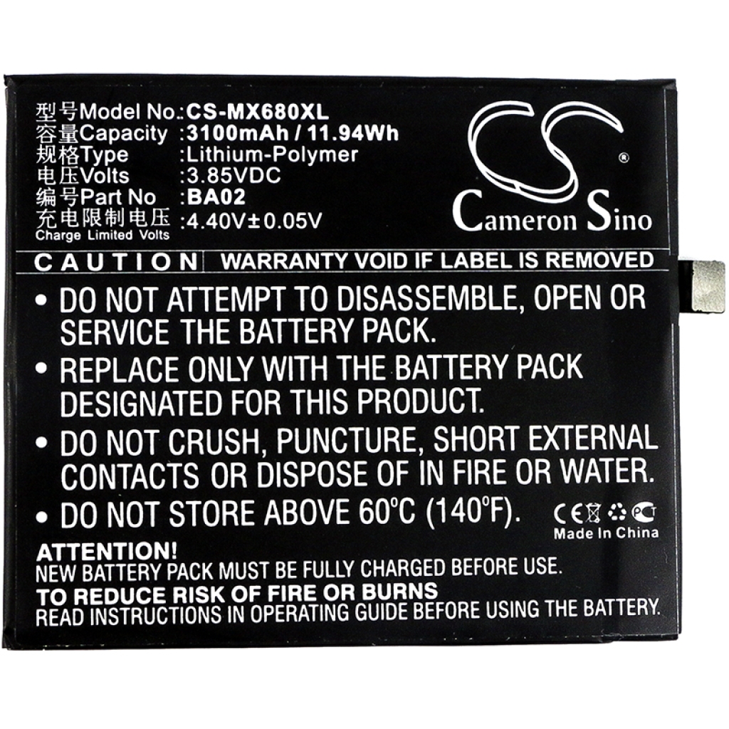 Batterie Sostituisce BA02