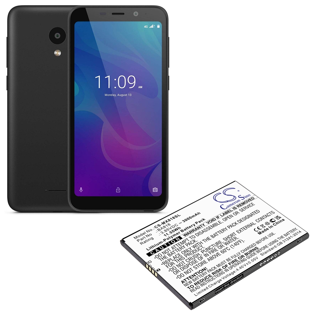 Batteria del telefono cellulare MeiZu M1818 (CS-MX818SL)