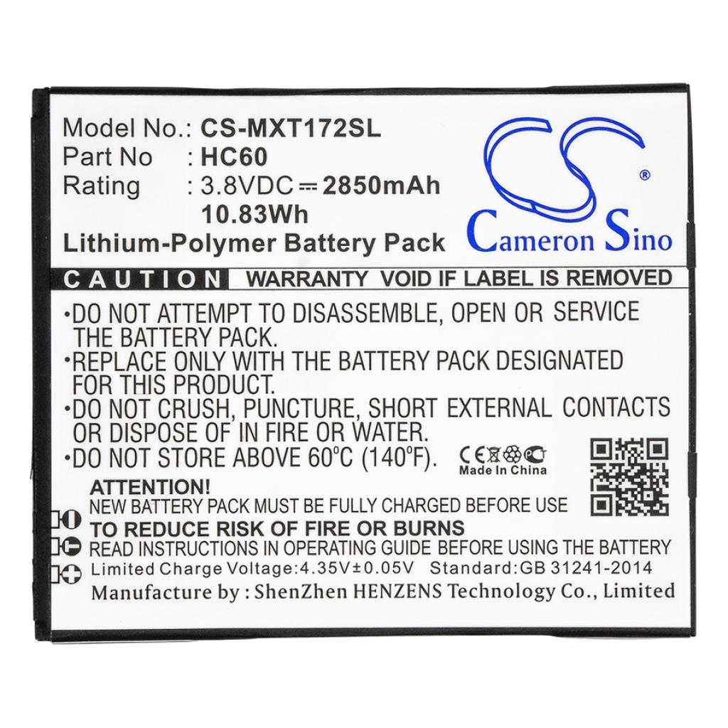 Compatible battery replacement for Motorola HC60