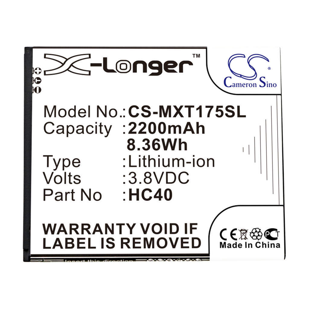 Compatible battery replacement for Motorola HC40