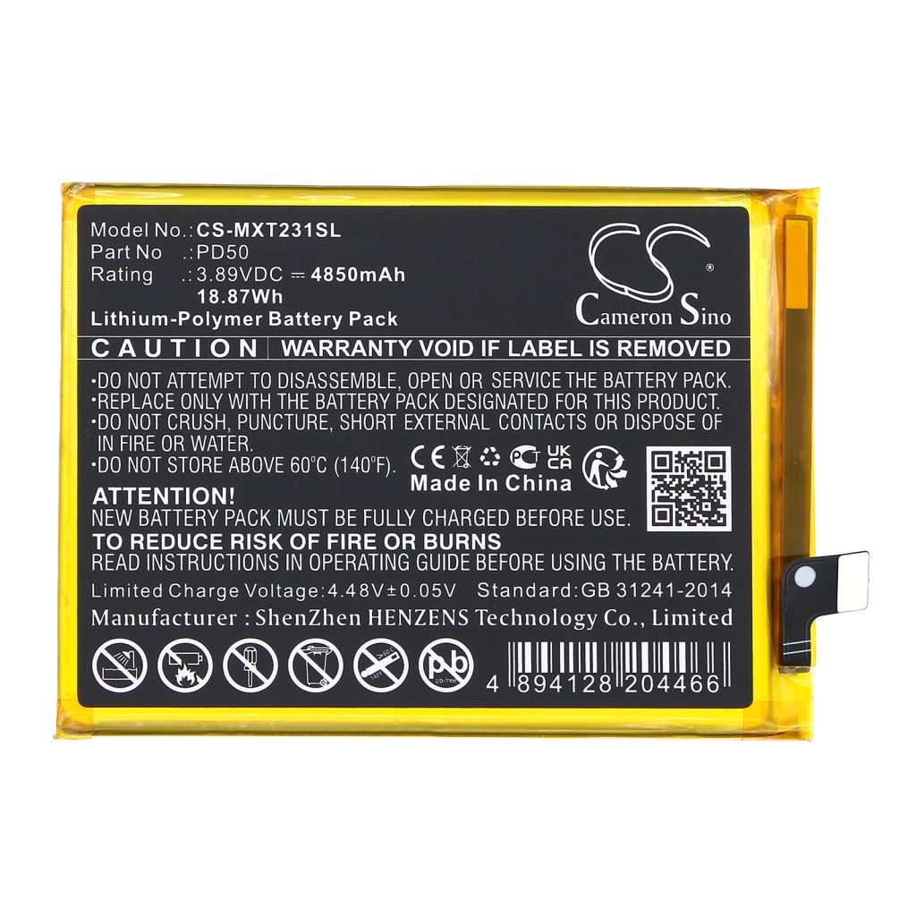 Sostituzione della batteria compatibile per Motorola LW476486,PD50