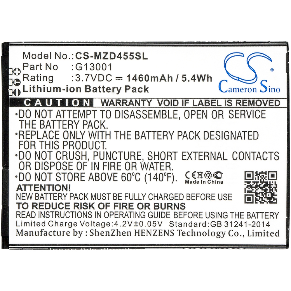 Batteria del telefono cellulare Navon MD455 (CS-MZD455SL)