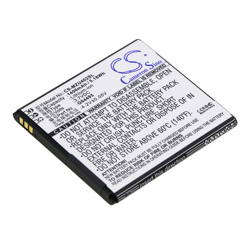 Batterie Batteria del telefono cellulare CS-MZU402SL