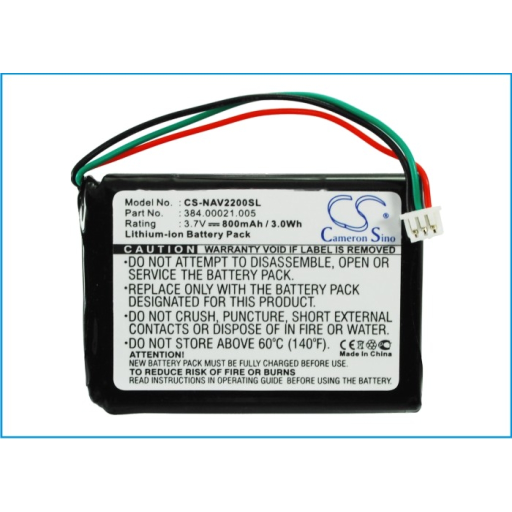 Compatible battery replacement for Navigon 384.00021.005