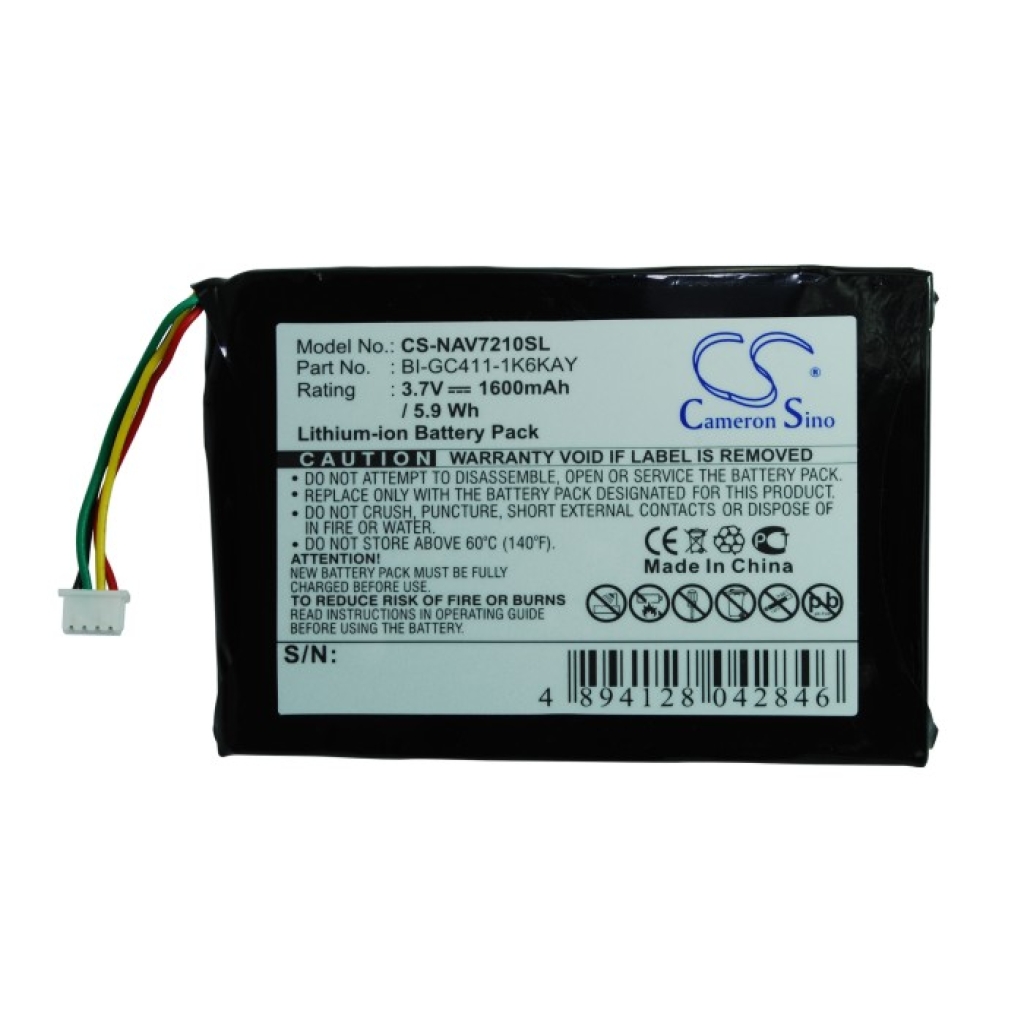 Sostituzione della batteria compatibile per Navigon BI-GC411-1K6KAY