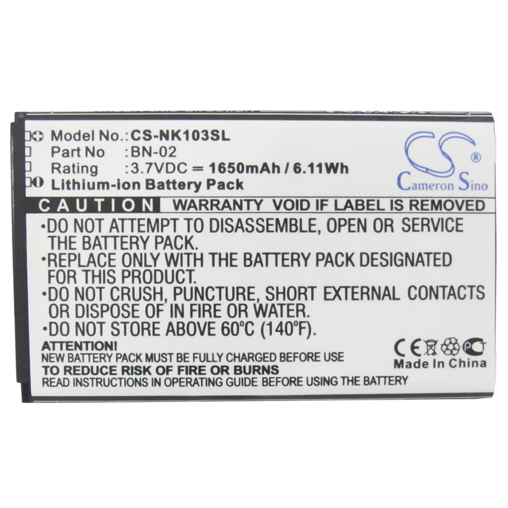 Batterie Sostituisce BN-02