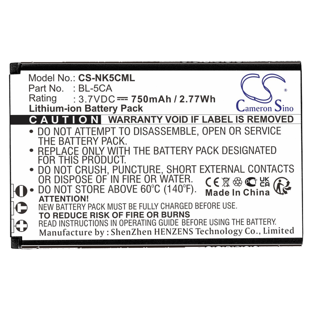 Batterie Sostituisce BL-5CB