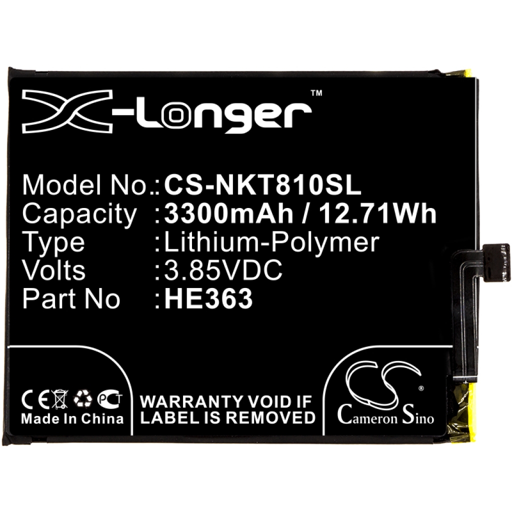 Sostituzione della batteria compatibile per Nokia HE362,HE363,HE377