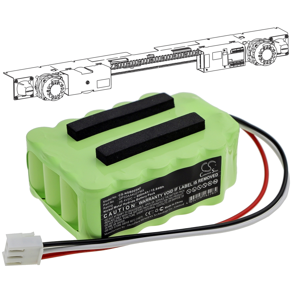 Sostituzione della batteria compatibile per Manusa GP50AAK22YMX,NT050AAK22YMX-R