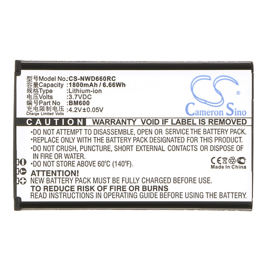 Batterie Sostituisce 6BT-R600A-0006