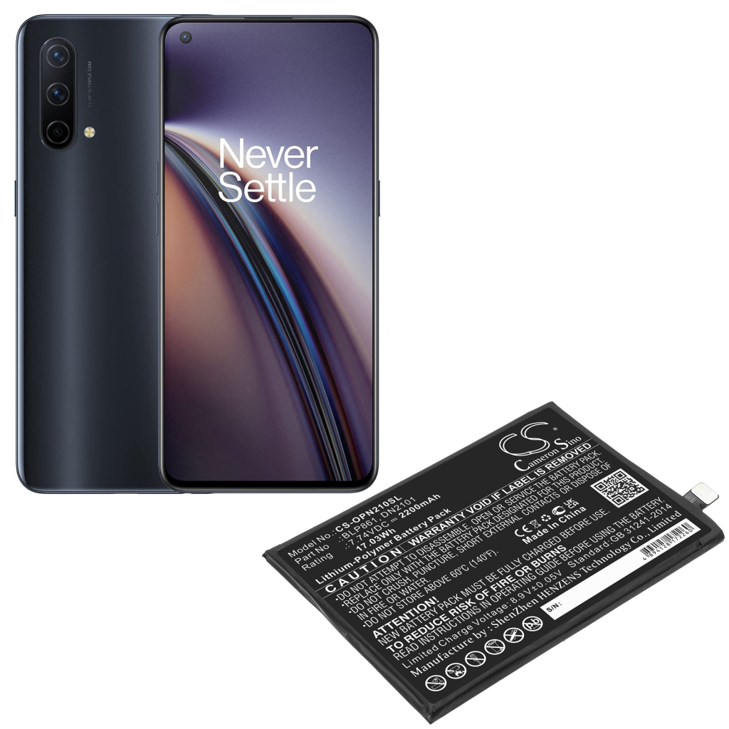 Sostituzione della batteria compatibile per Oneplus BLP861,DN2101