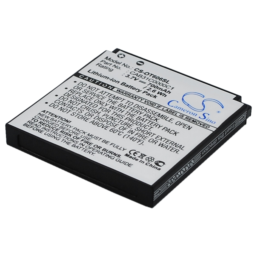 Sostituzione della batteria compatibile per Alcatel CAB31C0000C1,OT-BY23