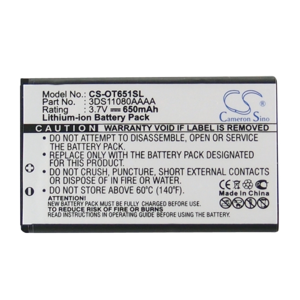 Batteria del telefono cellulare Alcatel Tchibo 204 (CS-OT651SL)