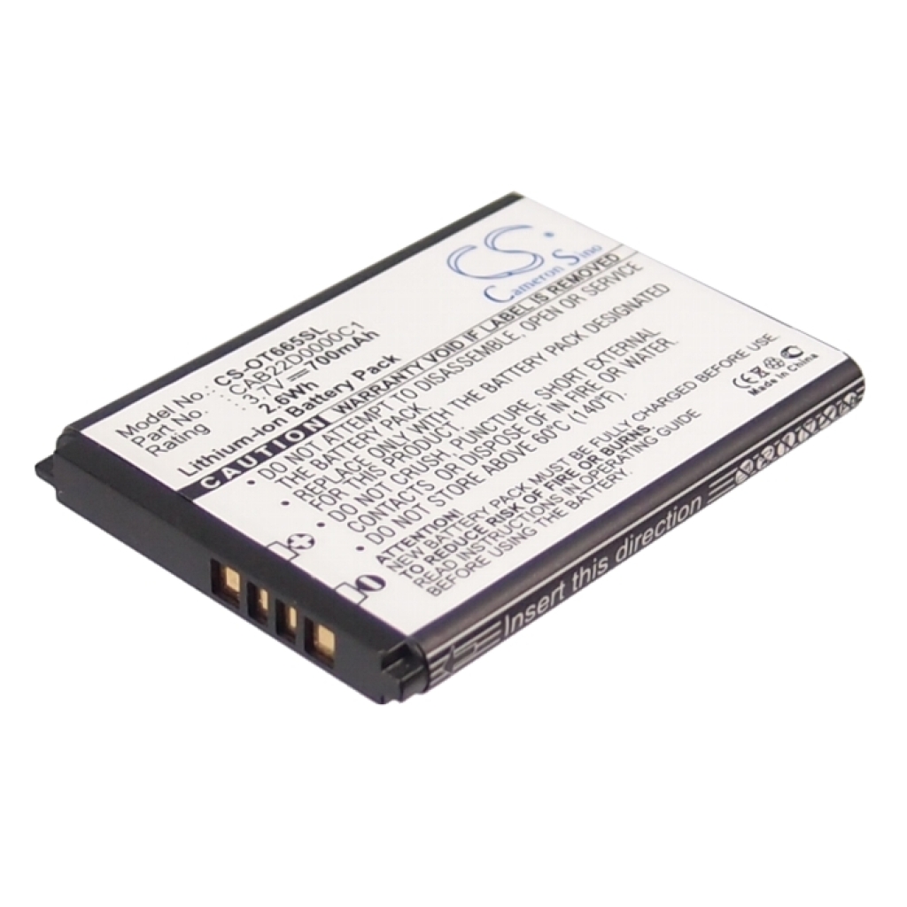 Batteria del telefono cellulare Alcatel Sesame II (CS-OT665SL)