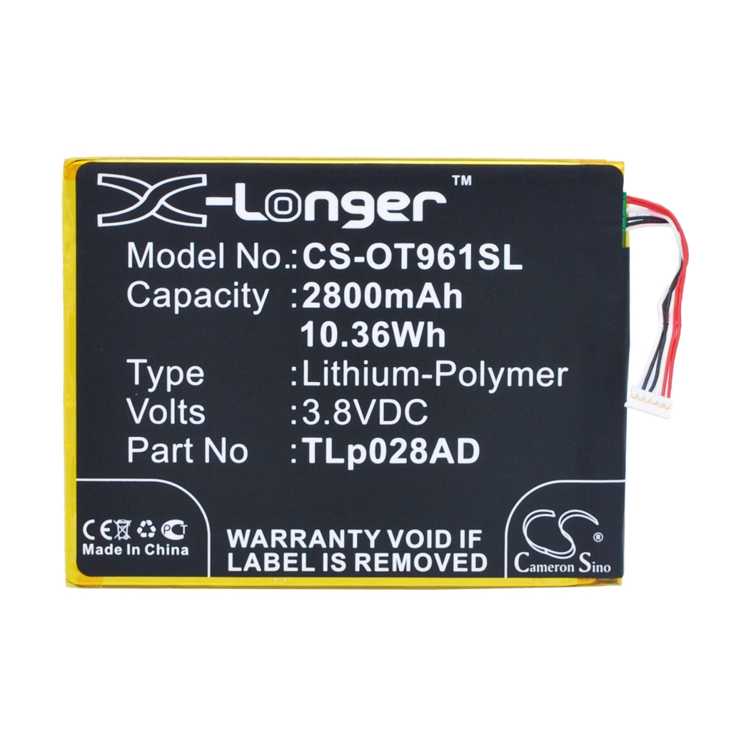 Sostituzione della batteria compatibile per Alcatel TLP028AC,TLP028AD,TLP034B