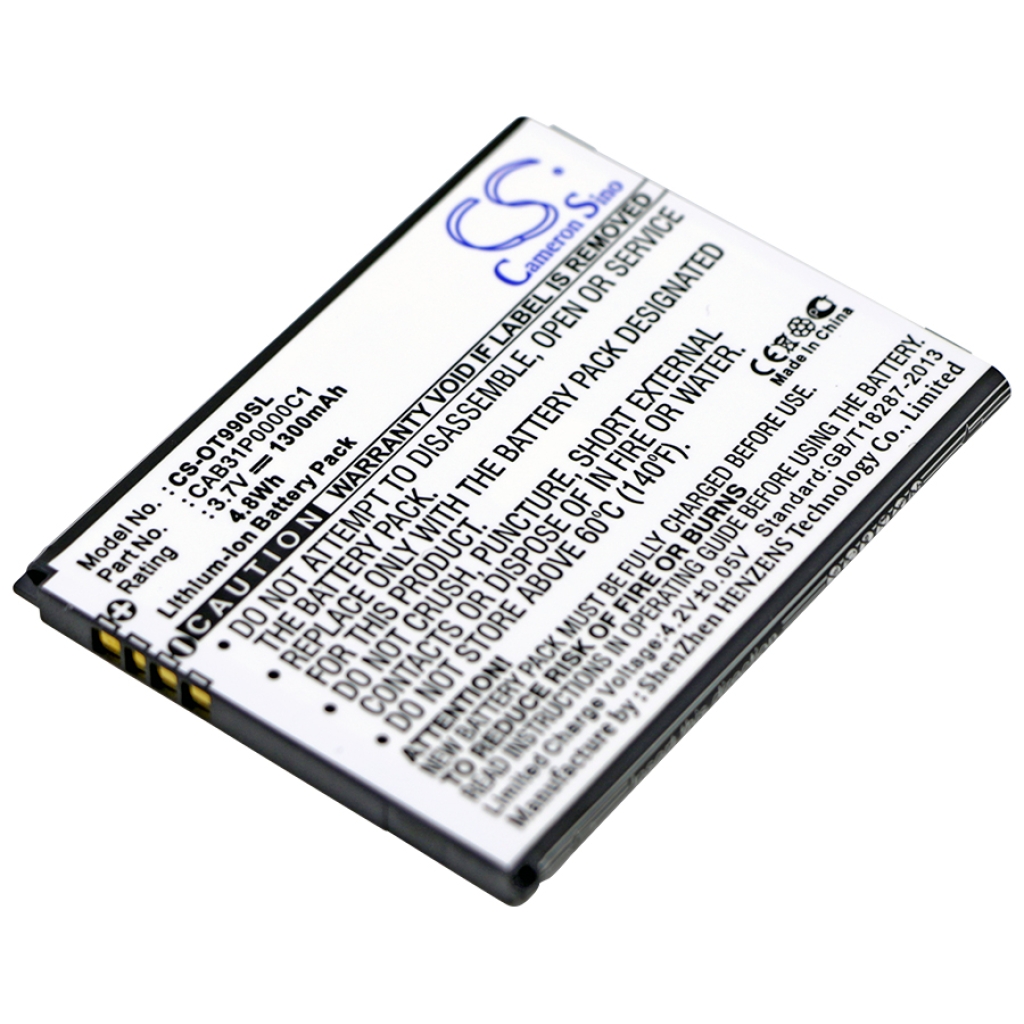 Batteria del telefono cellulare Alcatel CS-OT990SL