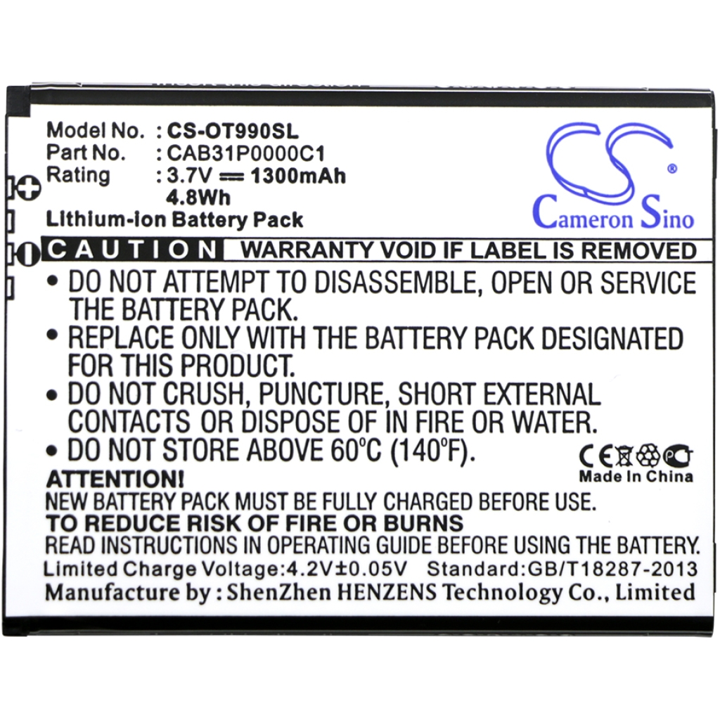 Batterie Sostituisce CAB31P0001C1