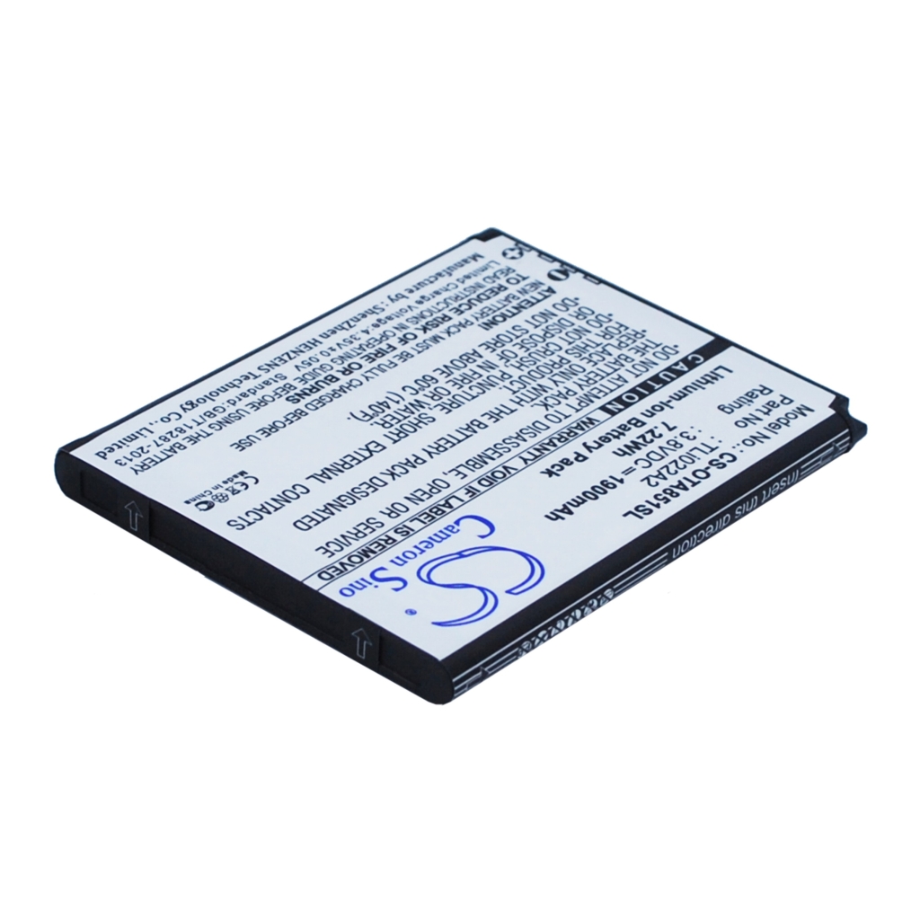 Batteria del telefono cellulare Alcatel OT-A851L (CS-OTA851SL)