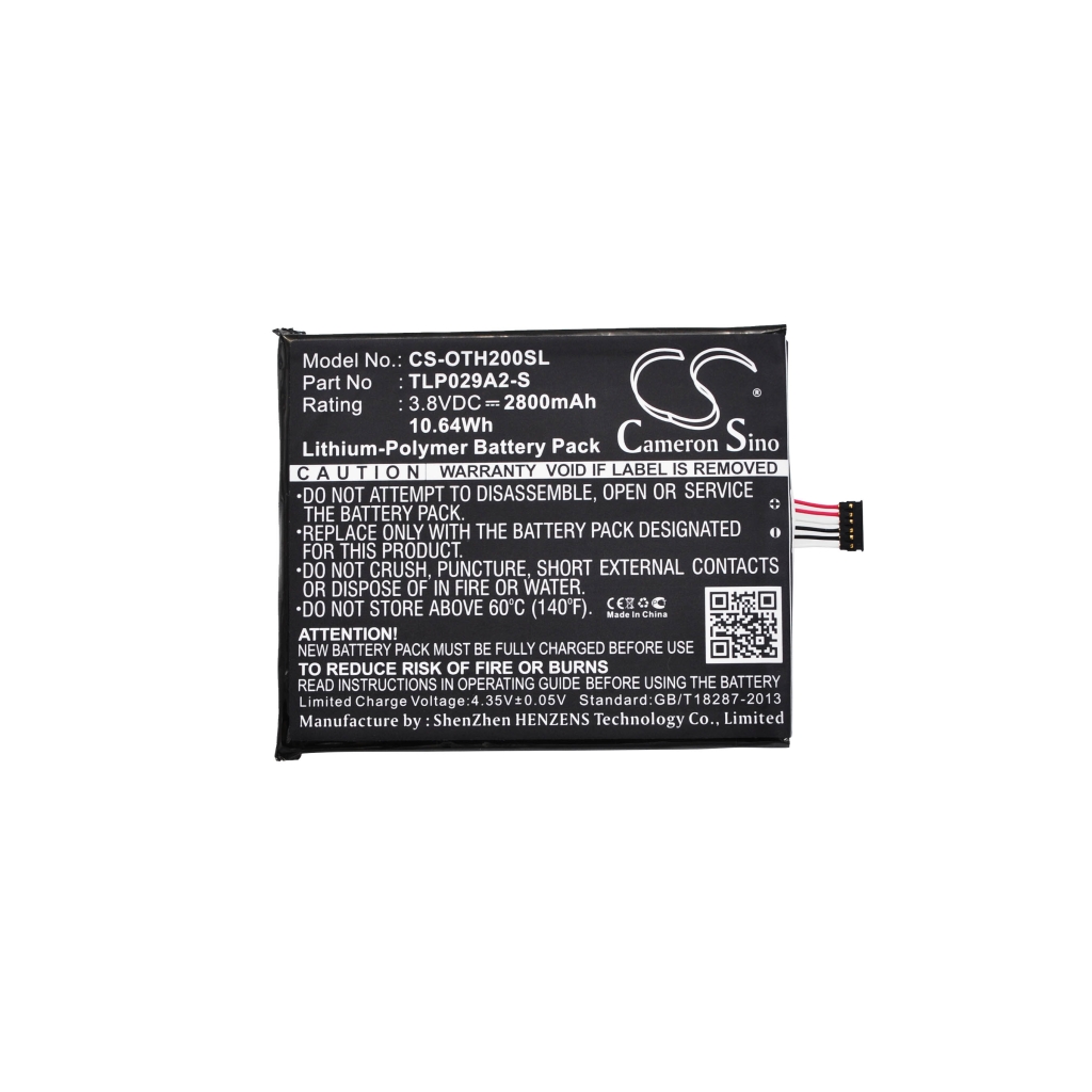 Batteria del telefono cellulare Alcatel OT-6045K (CS-OTH200SL)