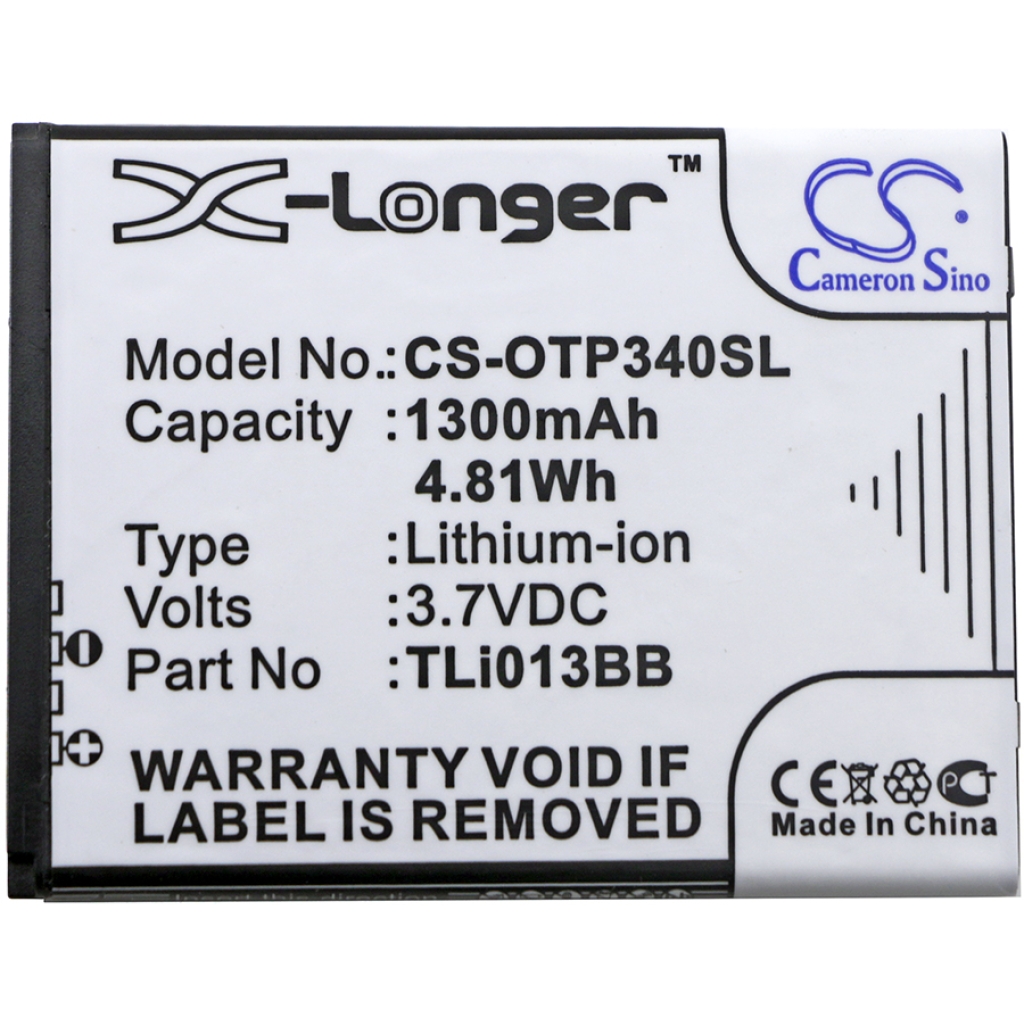 Batteria del telefono cellulare Alcatel OT-4013M (CS-OTP340SL)