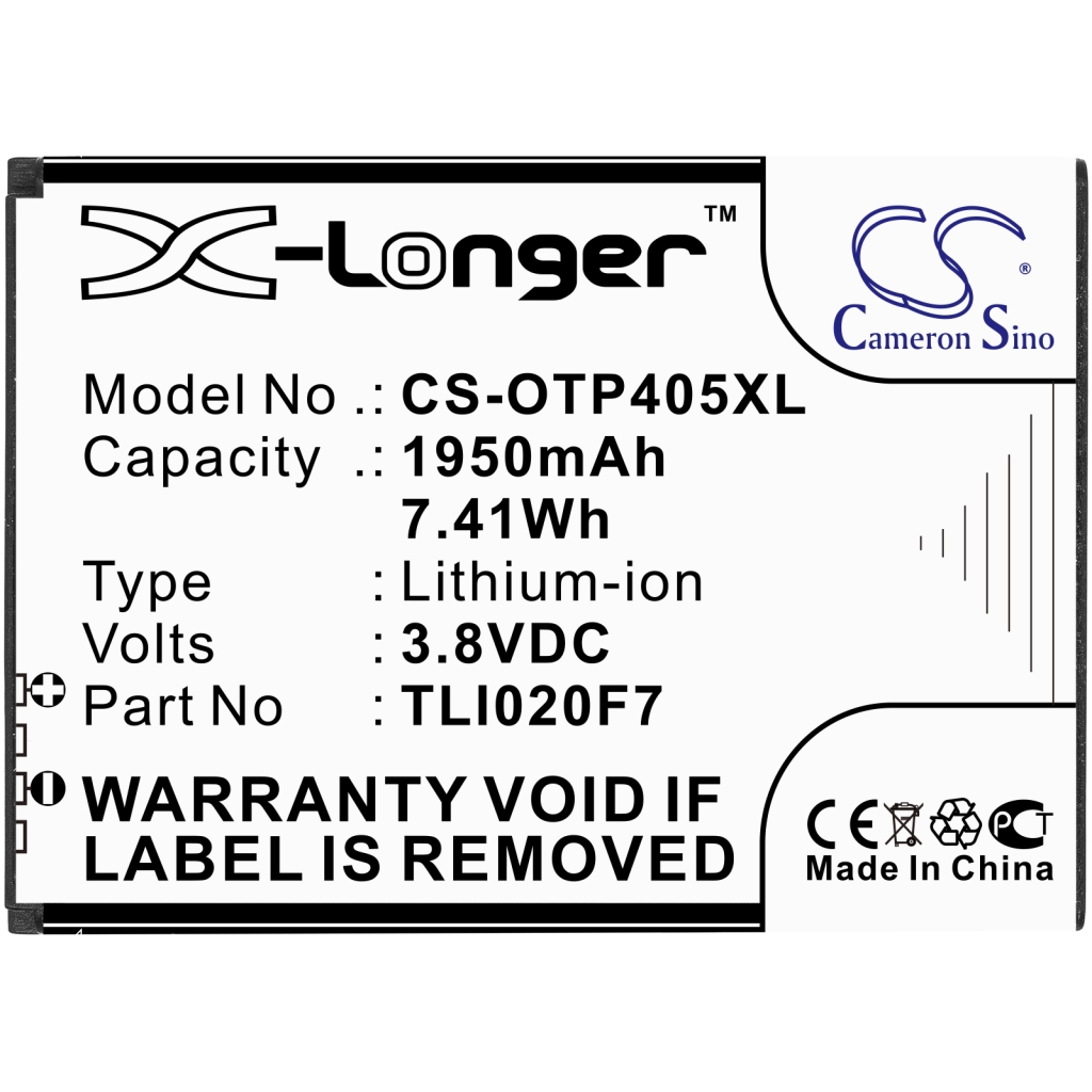 Batterie Sostituisce TLI020F7