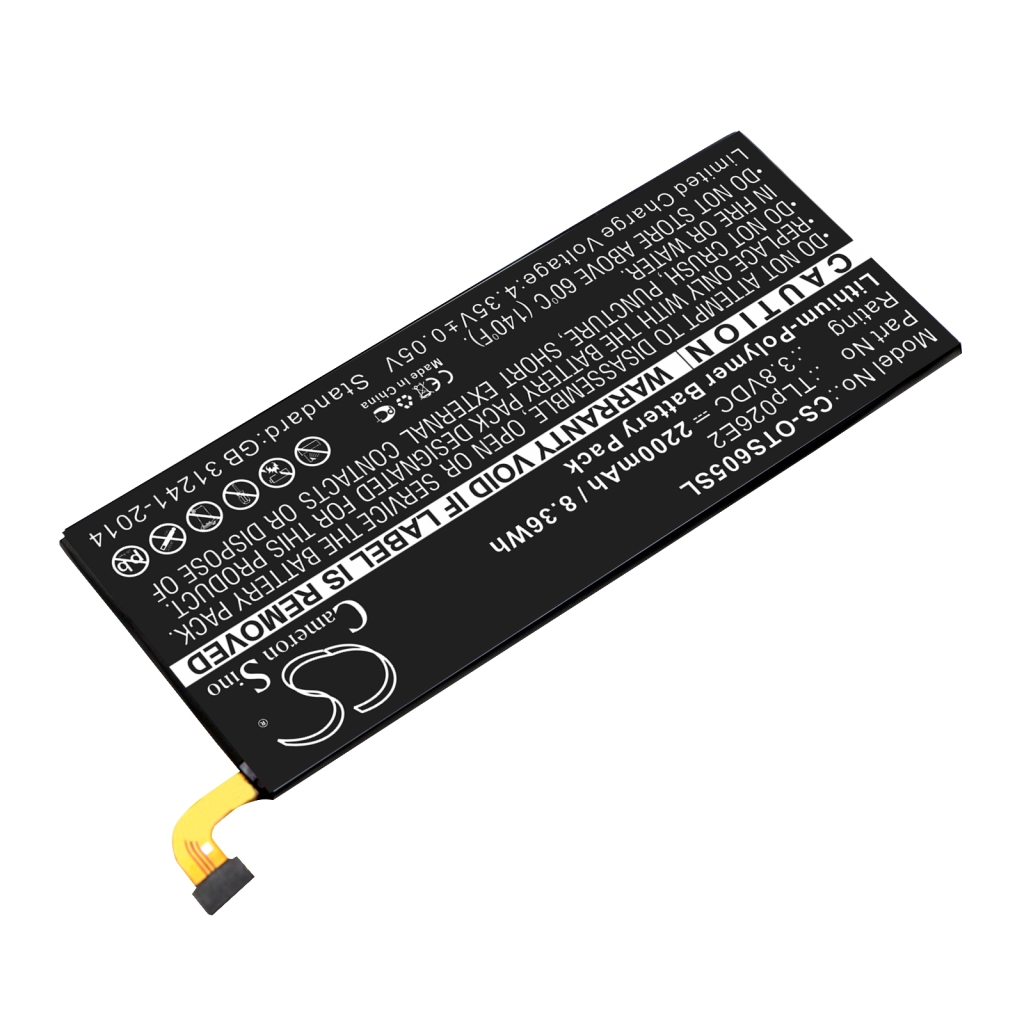 Sostituzione della batteria compatibile per Alcatel CAC2610005CJ,TLP026E2,TLP026EJ