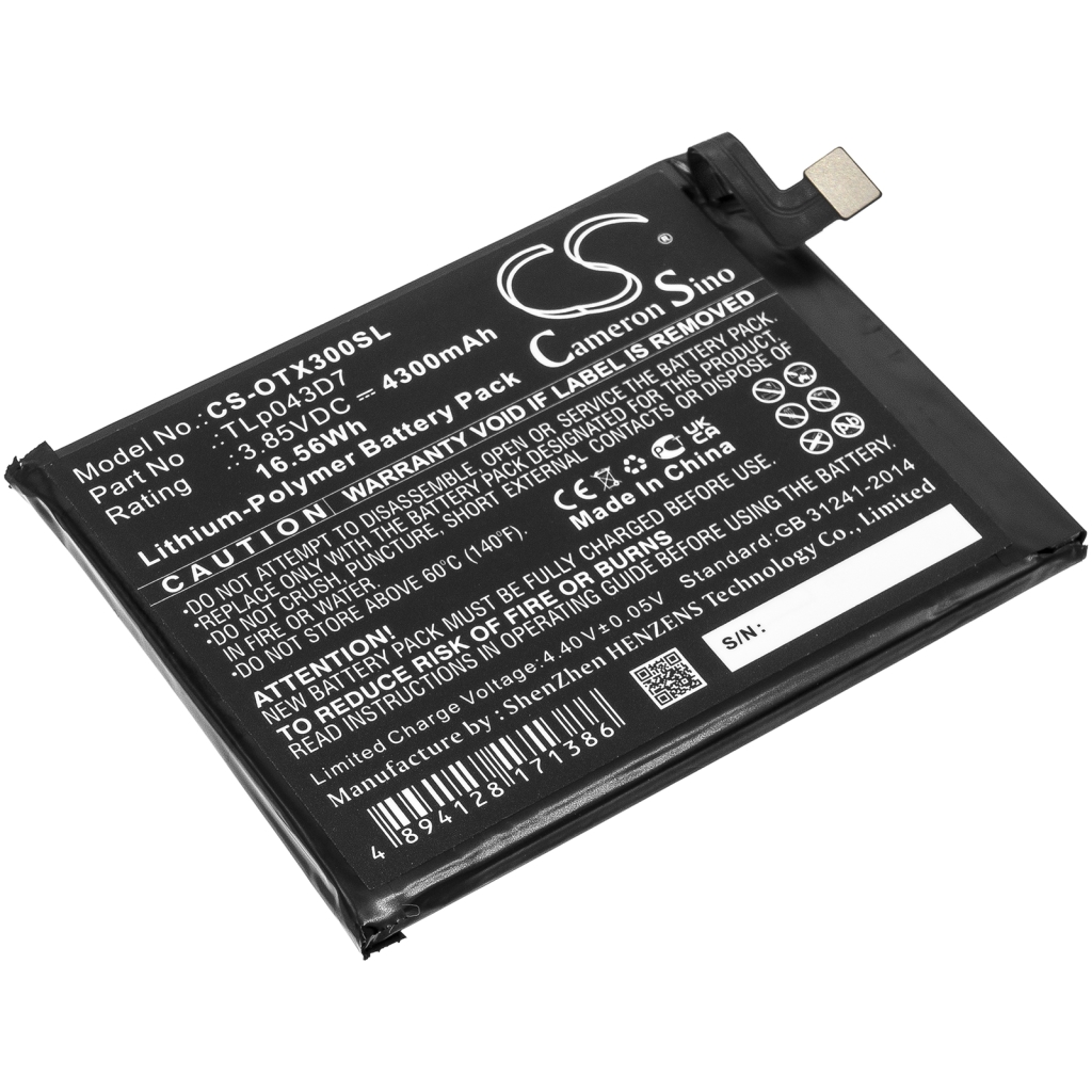 Batteria del telefono cellulare Alcatel OT-5061U (CS-OTX300SL)