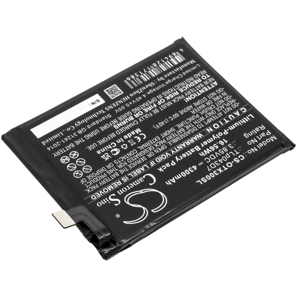 Batteria del telefono cellulare Alcatel OT-5061A (CS-OTX300SL)