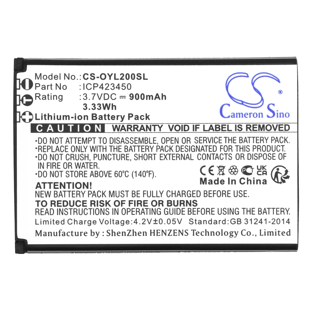 Batterie Sostituisce ICP423450