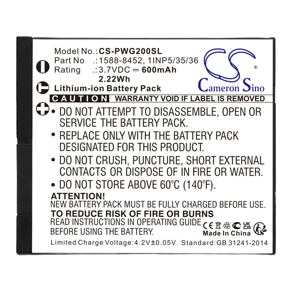 Sostituzione della batteria compatibile per Panasonic 1588-8452,1INP5/35/36