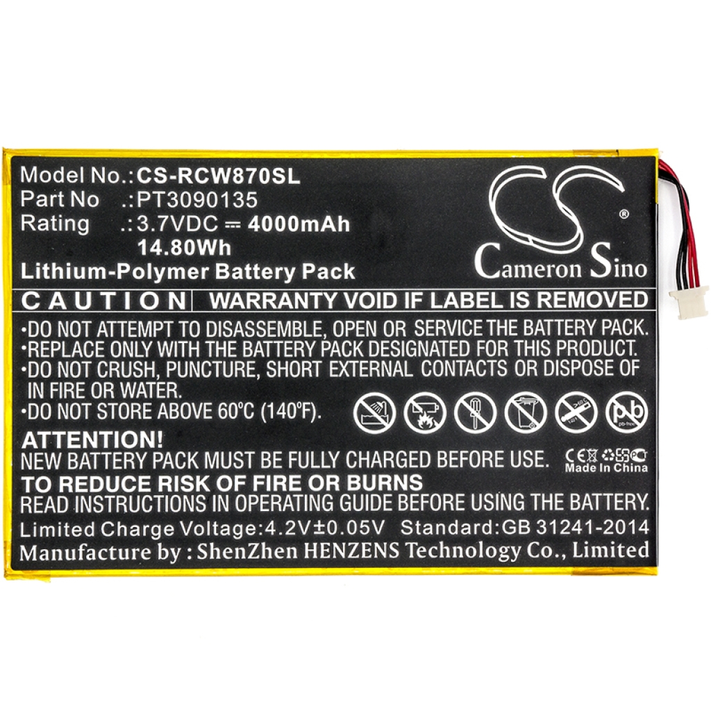 Battery Replaces PT3090135