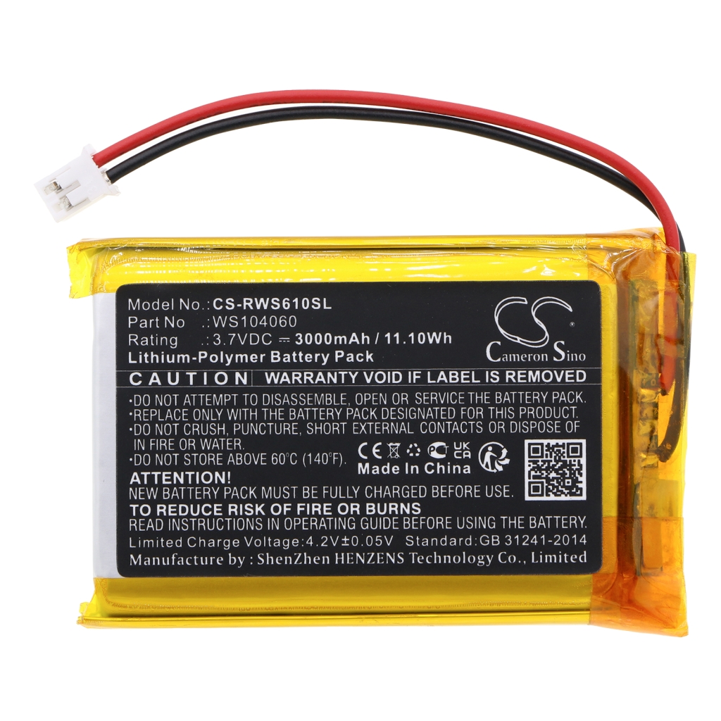 Batterie Sostituisce WS104060