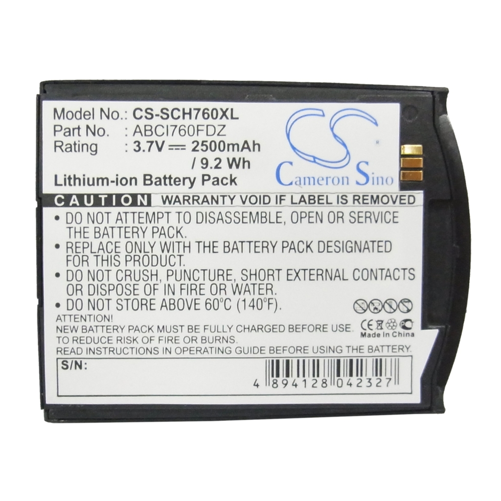 Batteria del telefono cellulare Samsung CS-SCH760XL