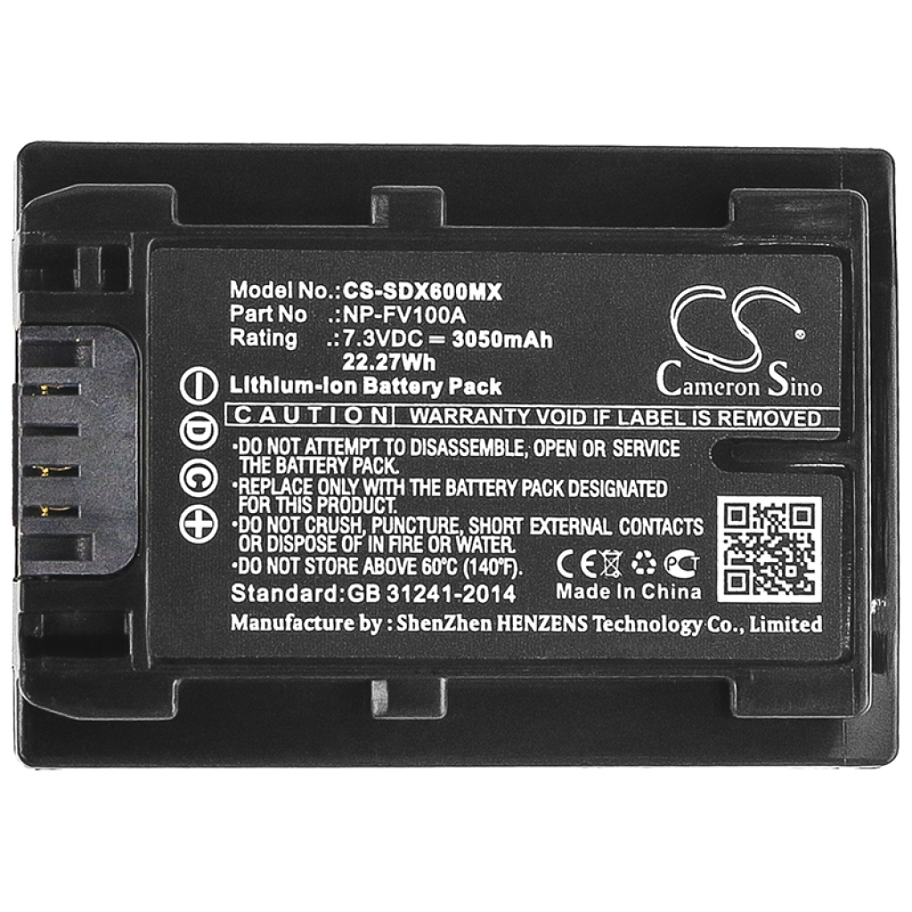 Battery Replaces NP-FV100A