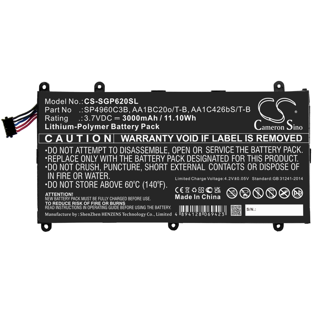 Tablet Battery Samsung CS-SGP620SL