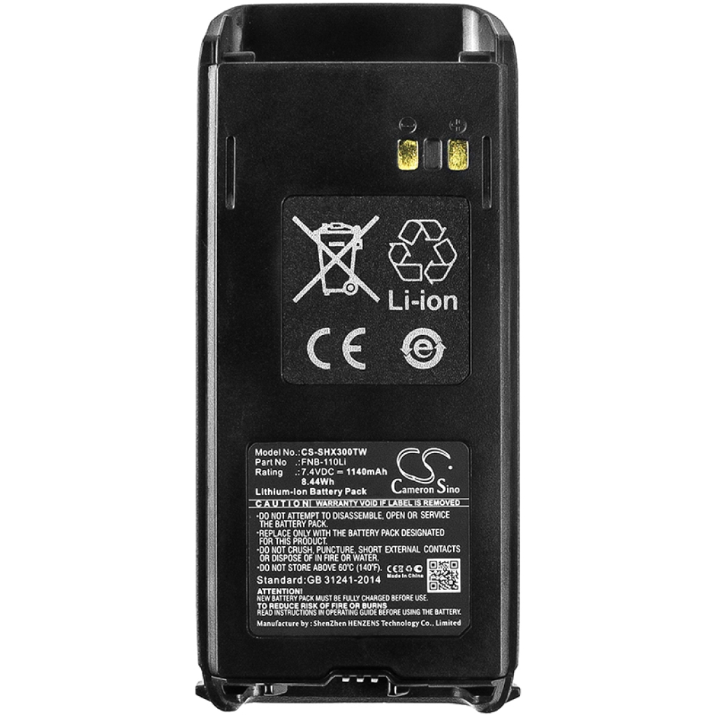 Sostituzione della batteria compatibile per Standard Horizon FNB-110LI