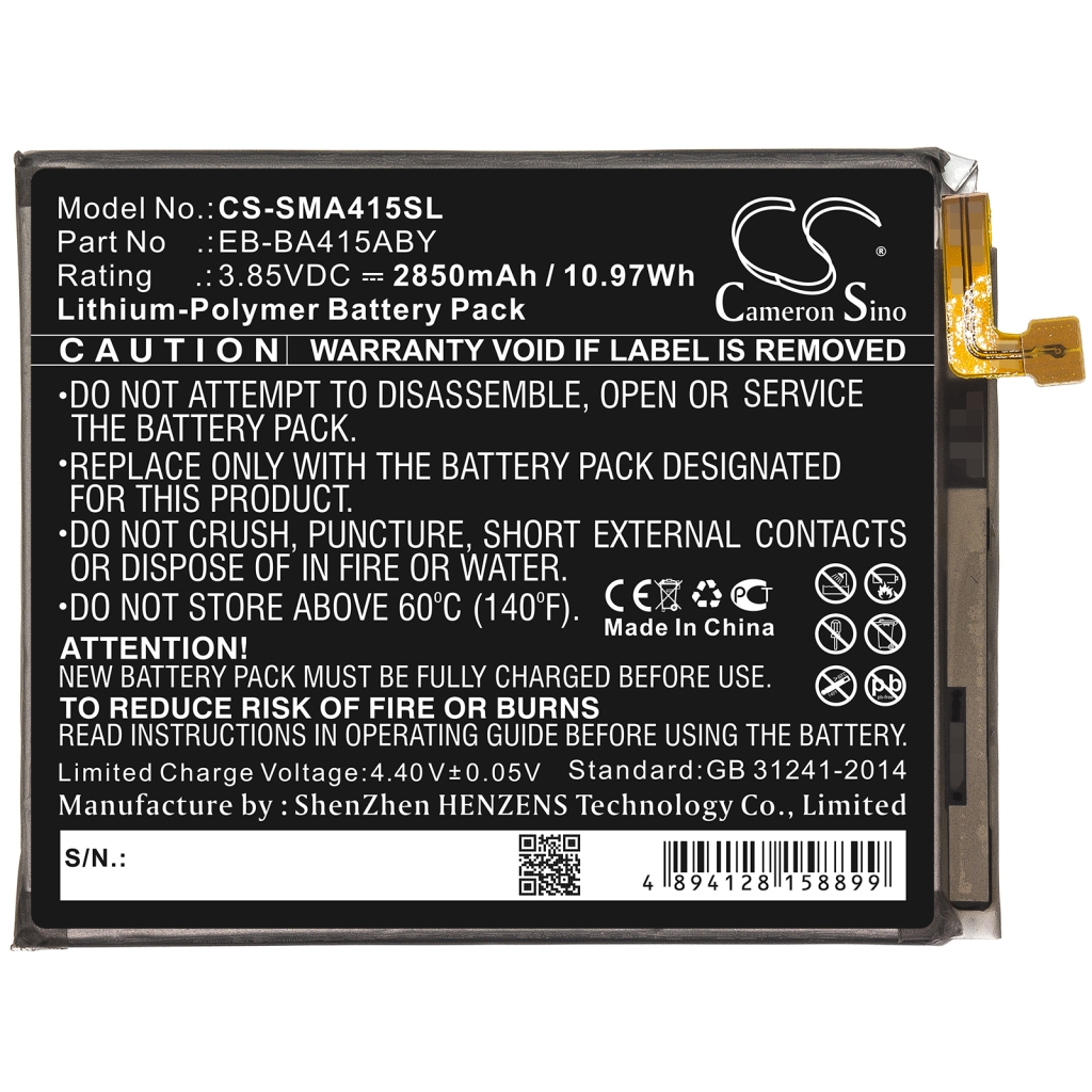 Batteria del telefono cellulare Samsung SM-A415F/DSN (CS-SMA415SL)