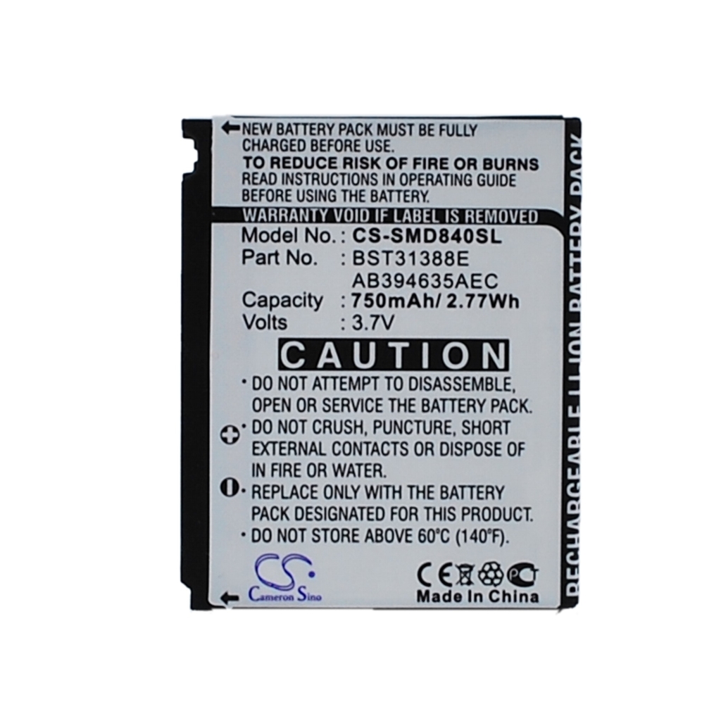 Batteria del telefono cellulare Samsung CS-SMD840SL