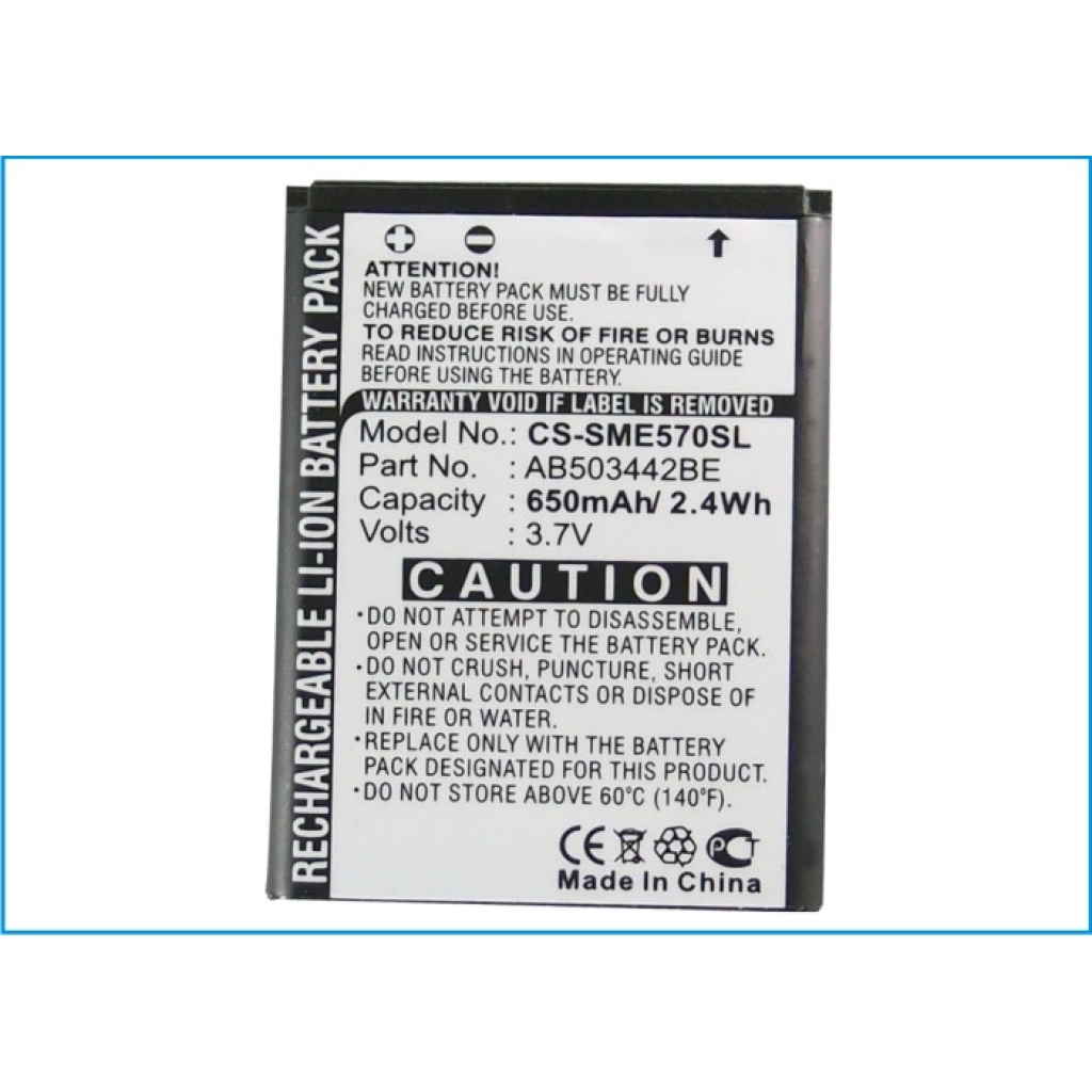 Batteria del telefono cellulare Samsung SGH-J708