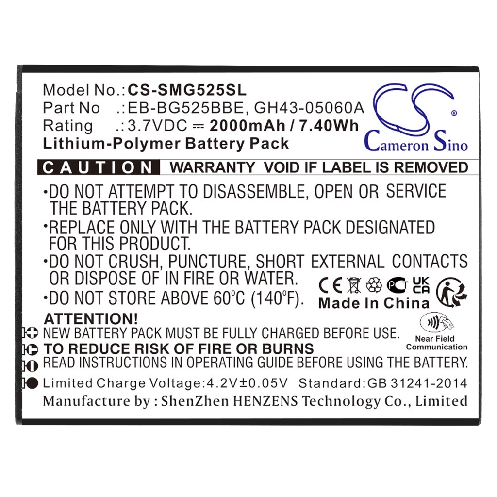 Mobile Phone Battery Samsung CS-SMG525SL