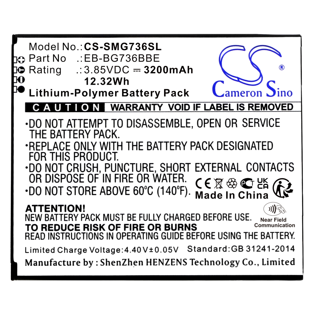 Batteria del telefono cellulare Samsung SM-G736B