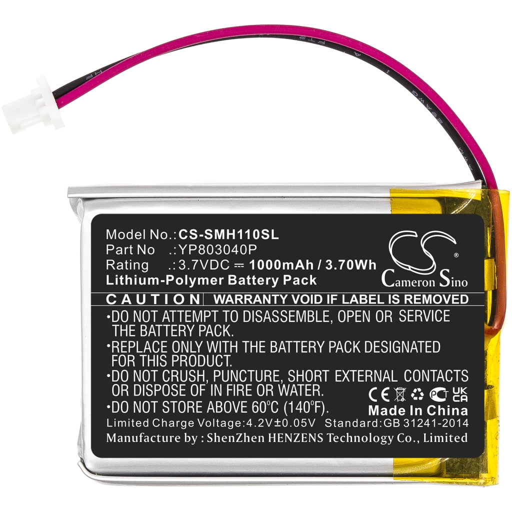 Batteria senza fili dell'auricolare Sena CS-SMH110SL