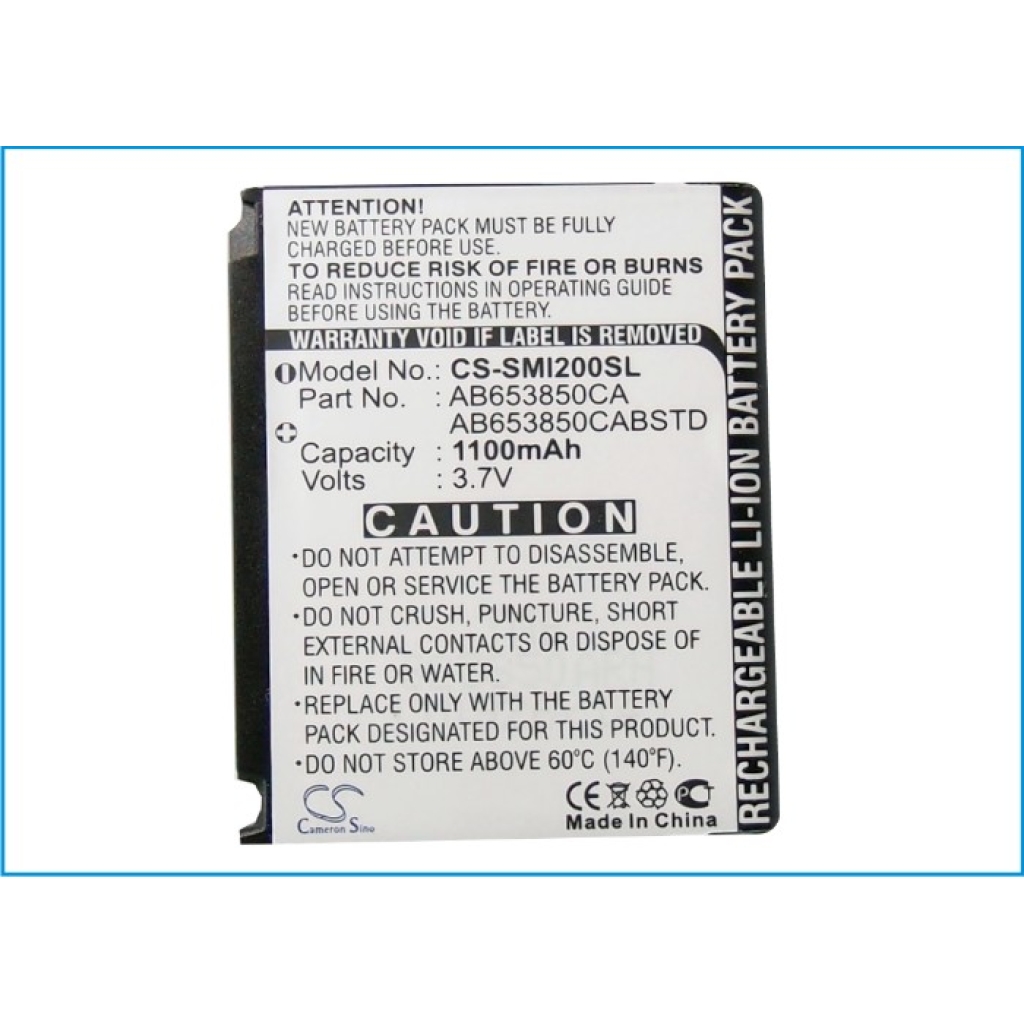 Mobile Phone Battery Samsung CS-SMI200SL