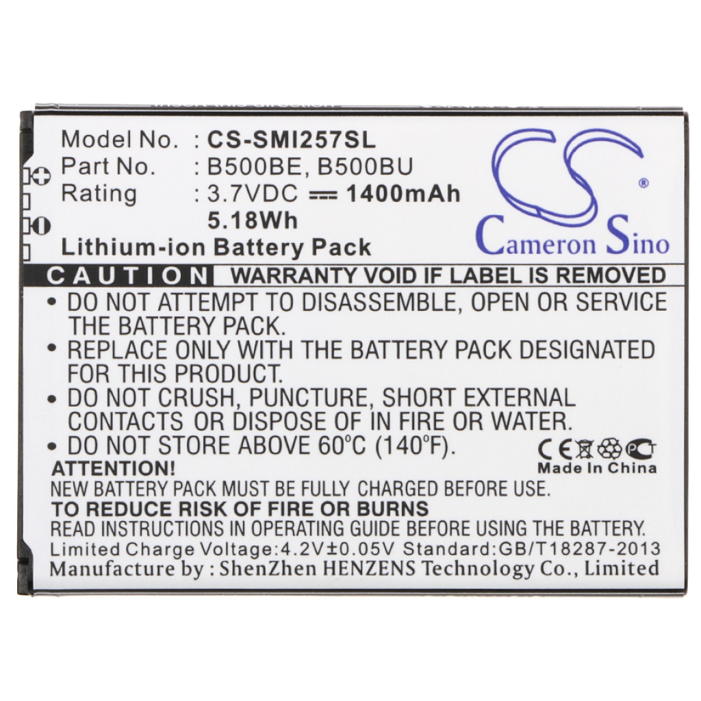 Batteria del telefono cellulare Samsung GT-I9192 (CS-SMI257SL)