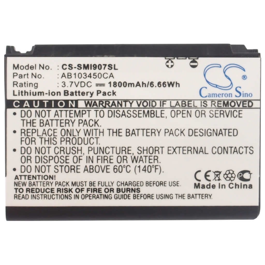 Sostituzione della batteria compatibile per Samsung AB103450CA