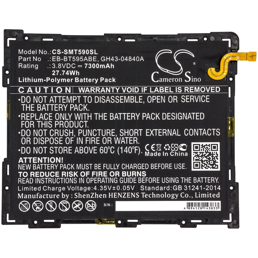 Batteria compressa Samsung SM-T590NZBAXSP (CS-SMT590SL)